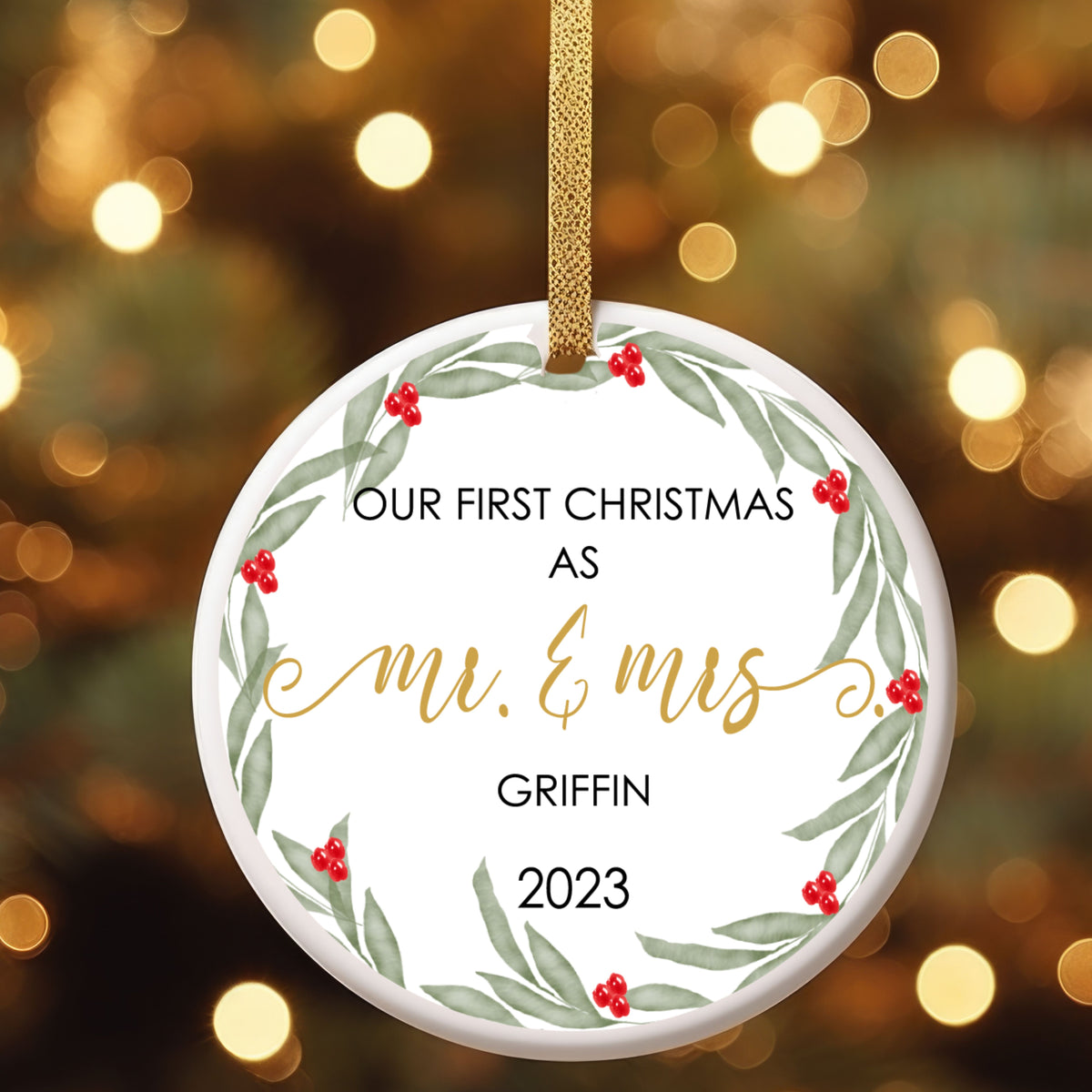 Our First Christmas Together Personalized Christmas Ornament