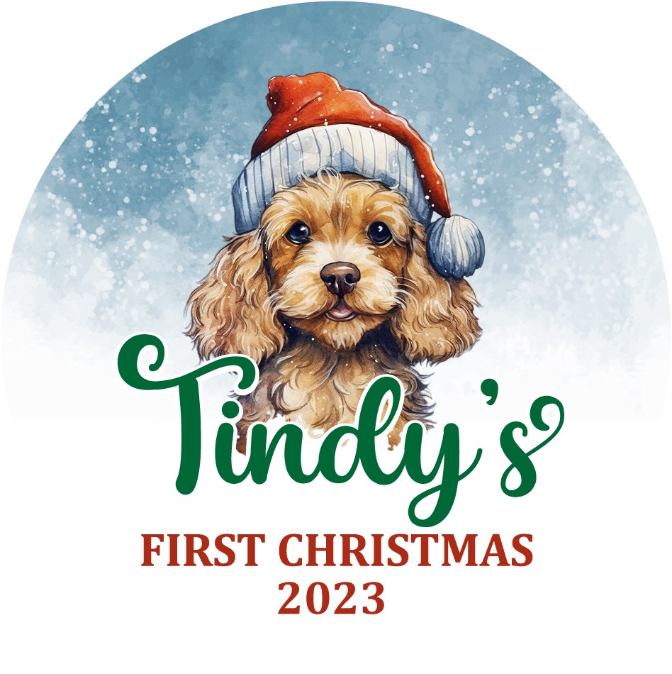 Puppy's First Christmas Personalized Christmas Ornament