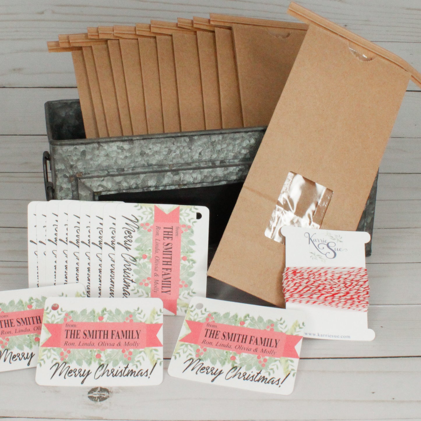 Merry Christmas Garland Food Gift Packaging Kit