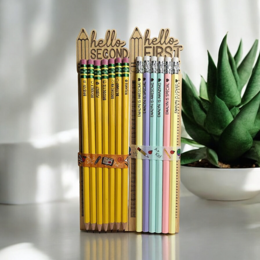 Back-to-School Personalized Engraved Pencils & Ruler Set