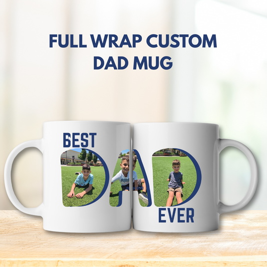 Custom Photo Father's Day Mug – 11 oz White