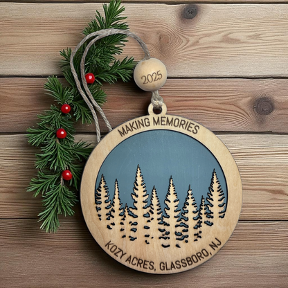 2025 Personalized Tree Line Christmas Ornament