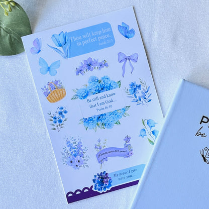 Peace Be Still Christian Sticker Sheet | Faith Stickers