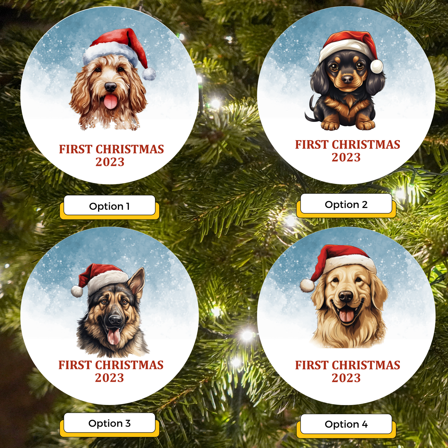 Puppy's First Christmas Personalized Christmas Ornament