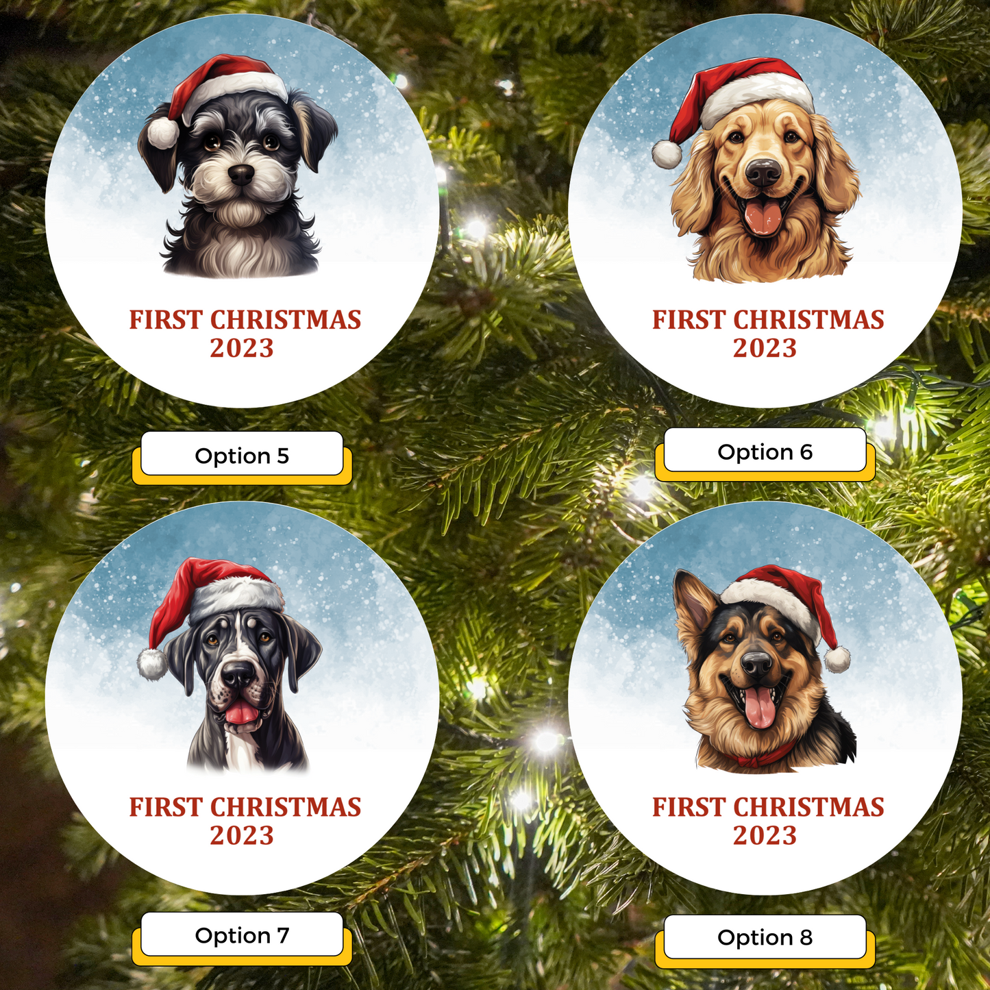 Puppy's First Christmas Personalized Christmas Ornament