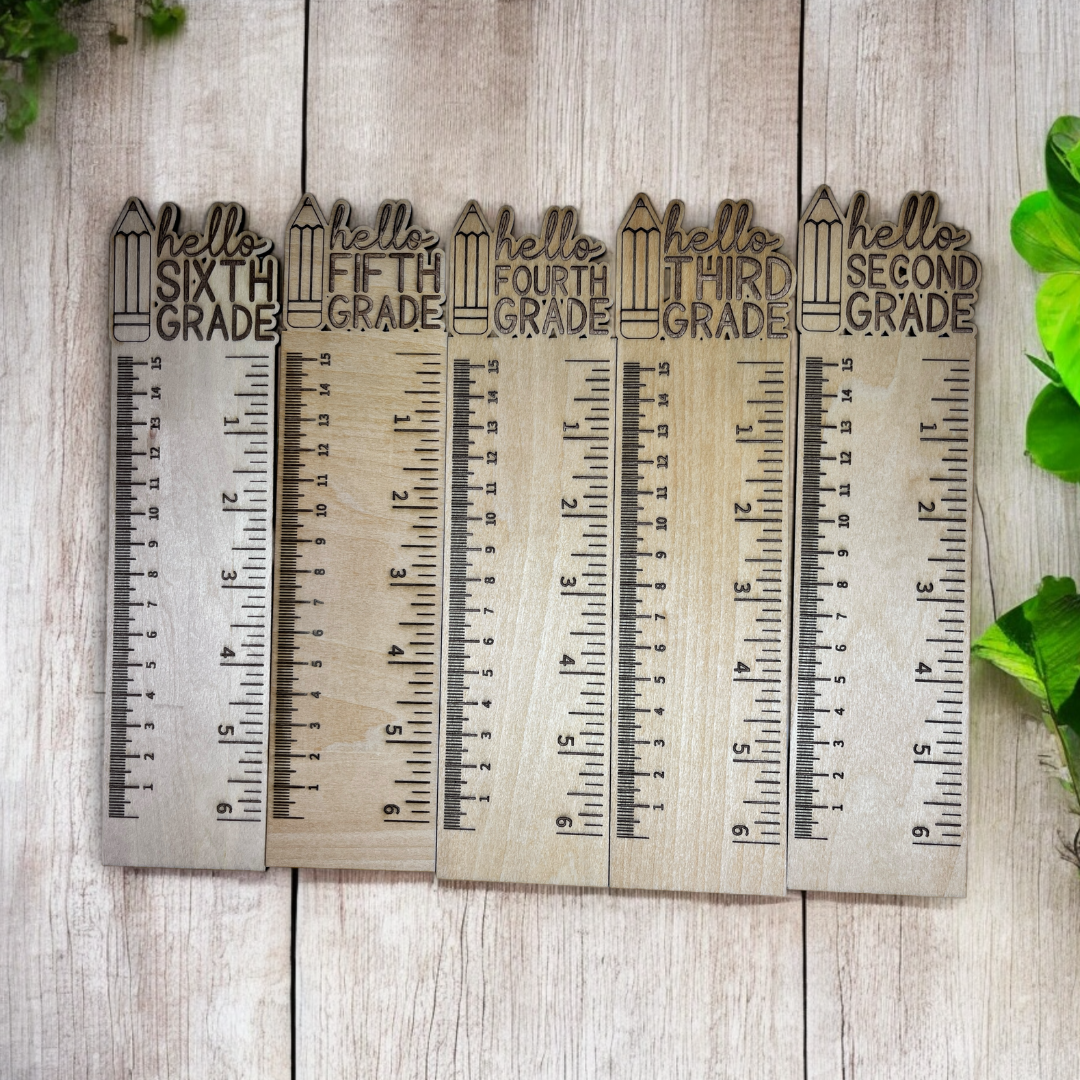 Back-to-School Personalized Engraved Pencils & Ruler Set