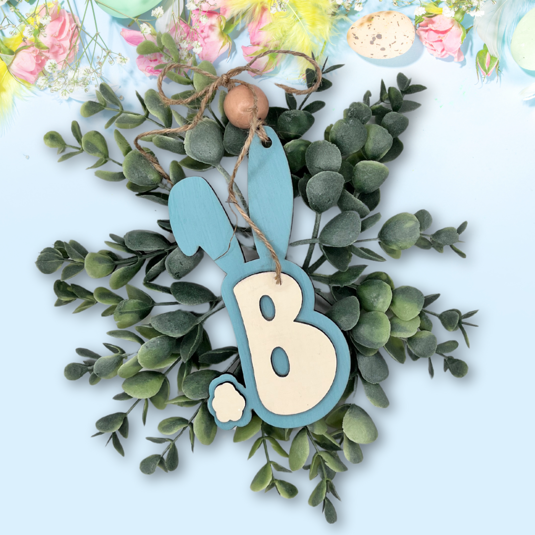 Bunny Ear Monogram Basket Tags