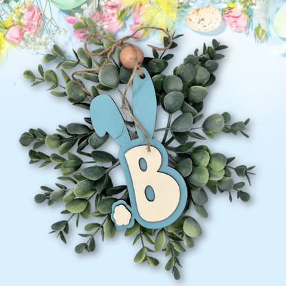 Bunny Ear Monogram Basket Tags