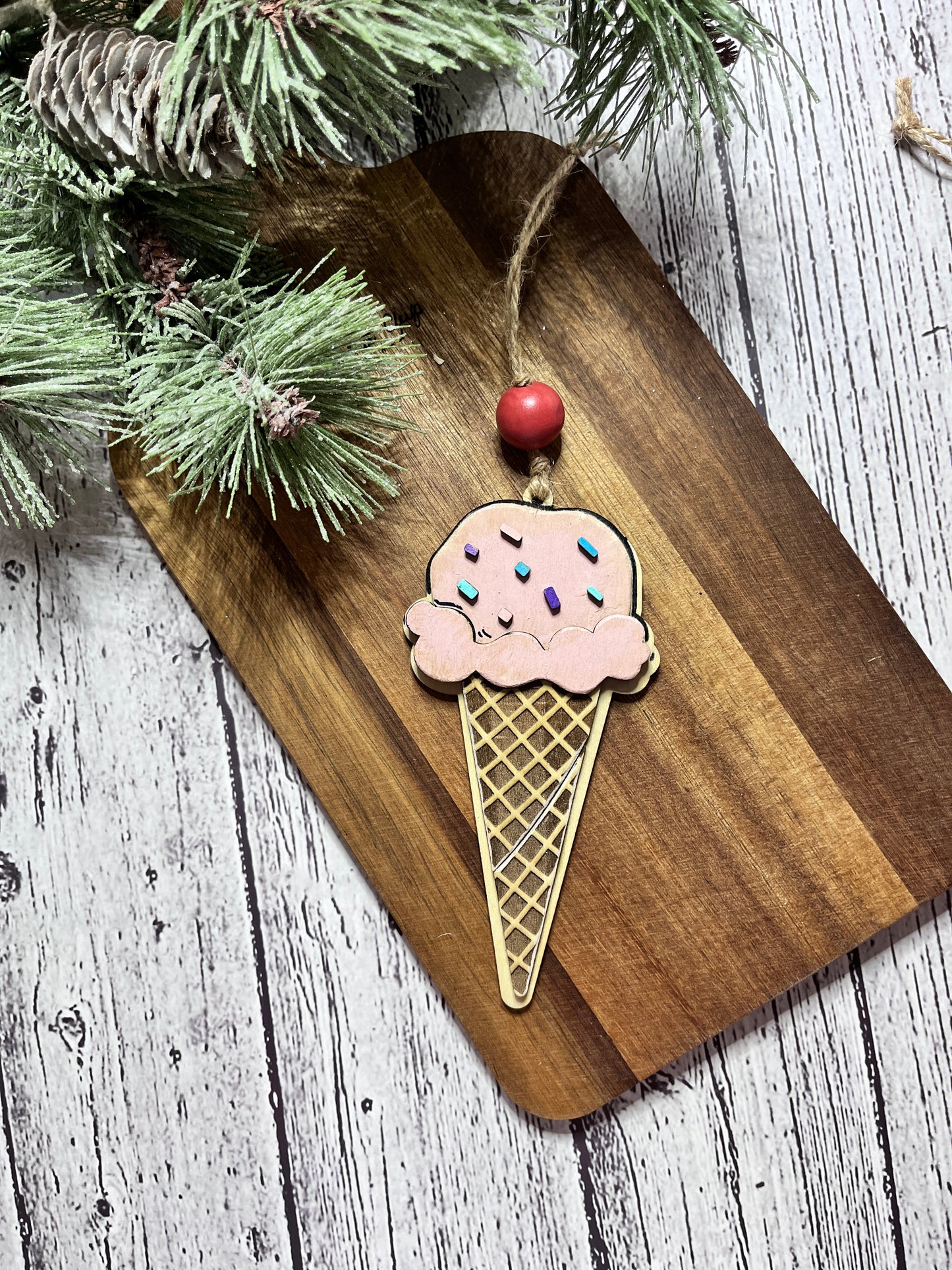 Single Scoop Ice Cream Ornament