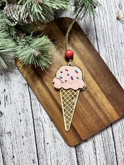 Single Scoop Ice Cream Ornament