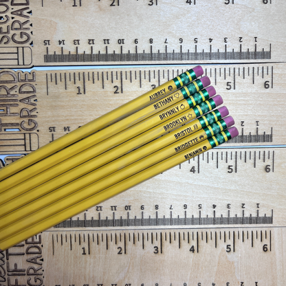Back-to-School Personalized Engraved Pencils & Ruler Set