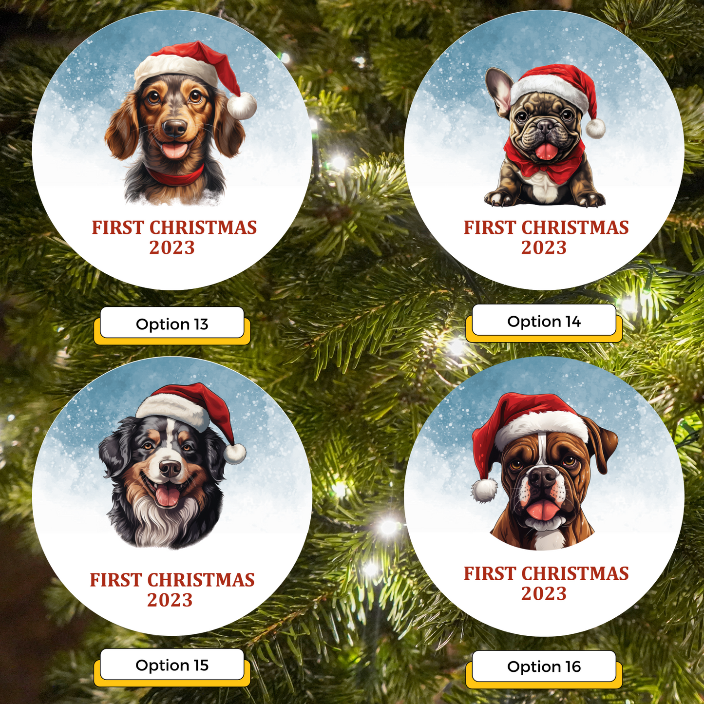 Puppy's First Christmas Personalized Christmas Ornament