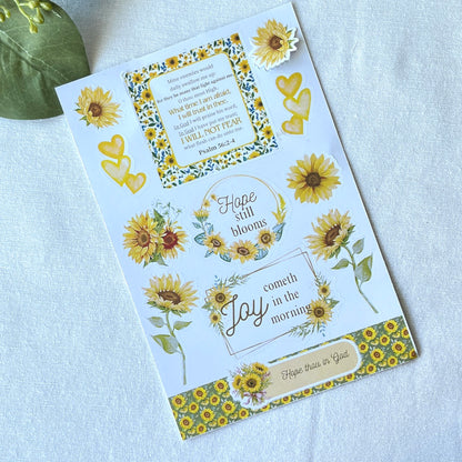 Hope Still Blooms Christian Sticker Sheet | Faith Stickers