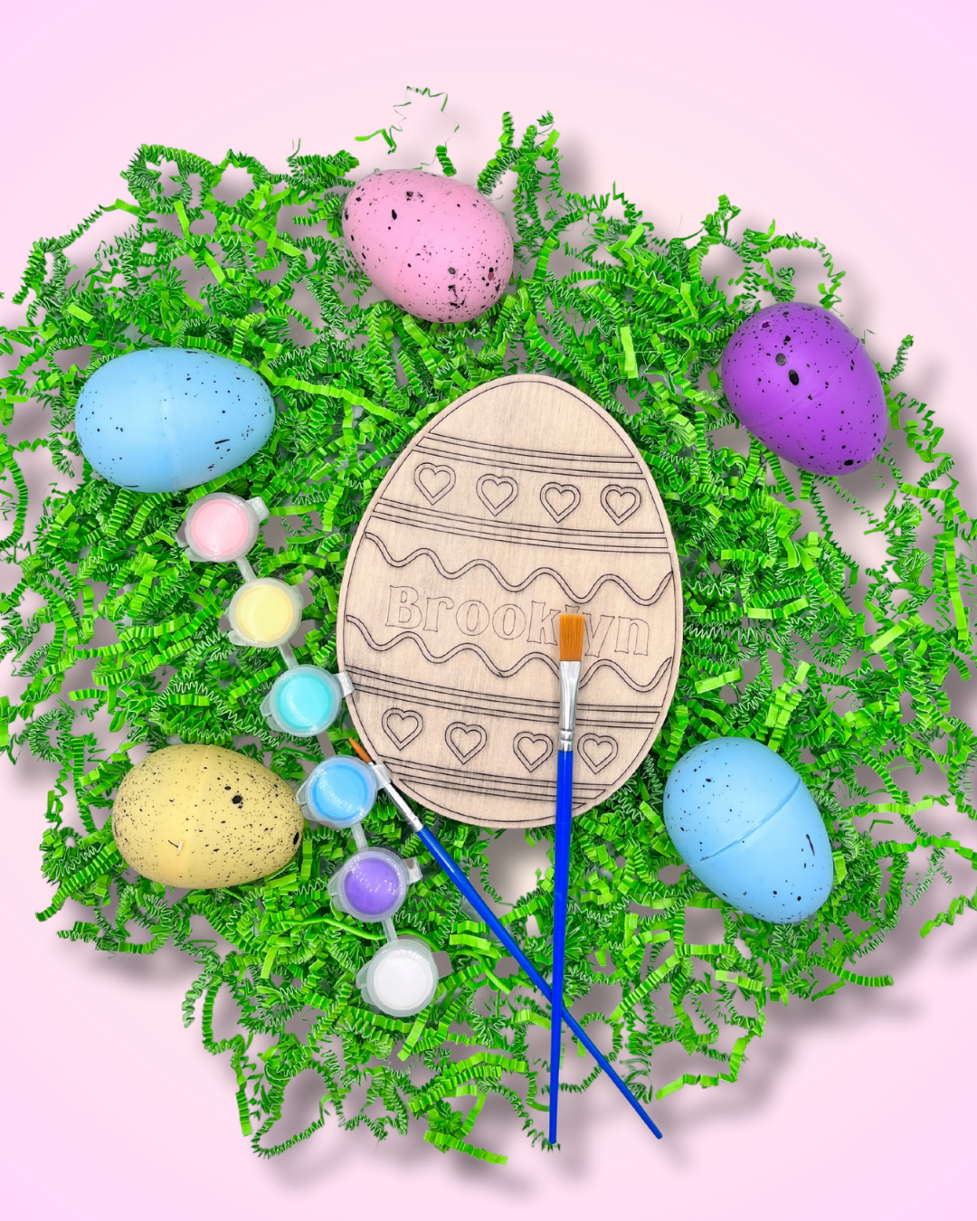 DIY Personalized Wooden Easter Egg Craft Kit