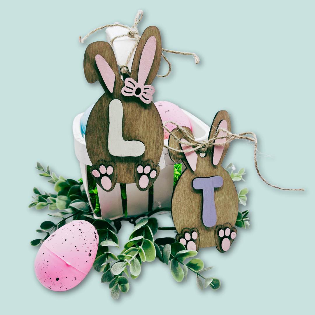 Easter Egg Bunny Ear Basket Tags
