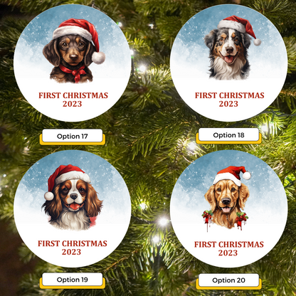 Puppy's First Christmas Personalized Christmas Ornament