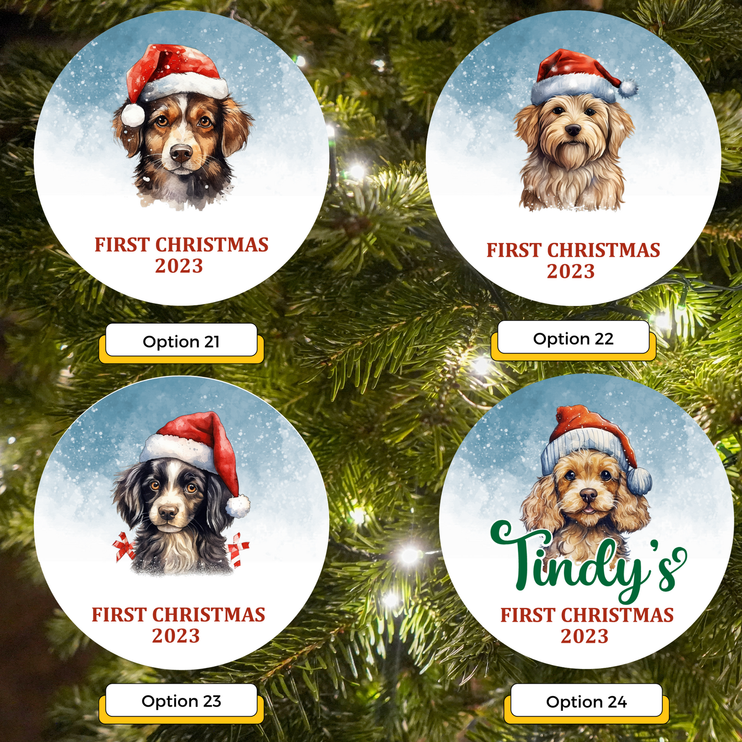 Puppy's First Christmas Personalized Christmas Ornament