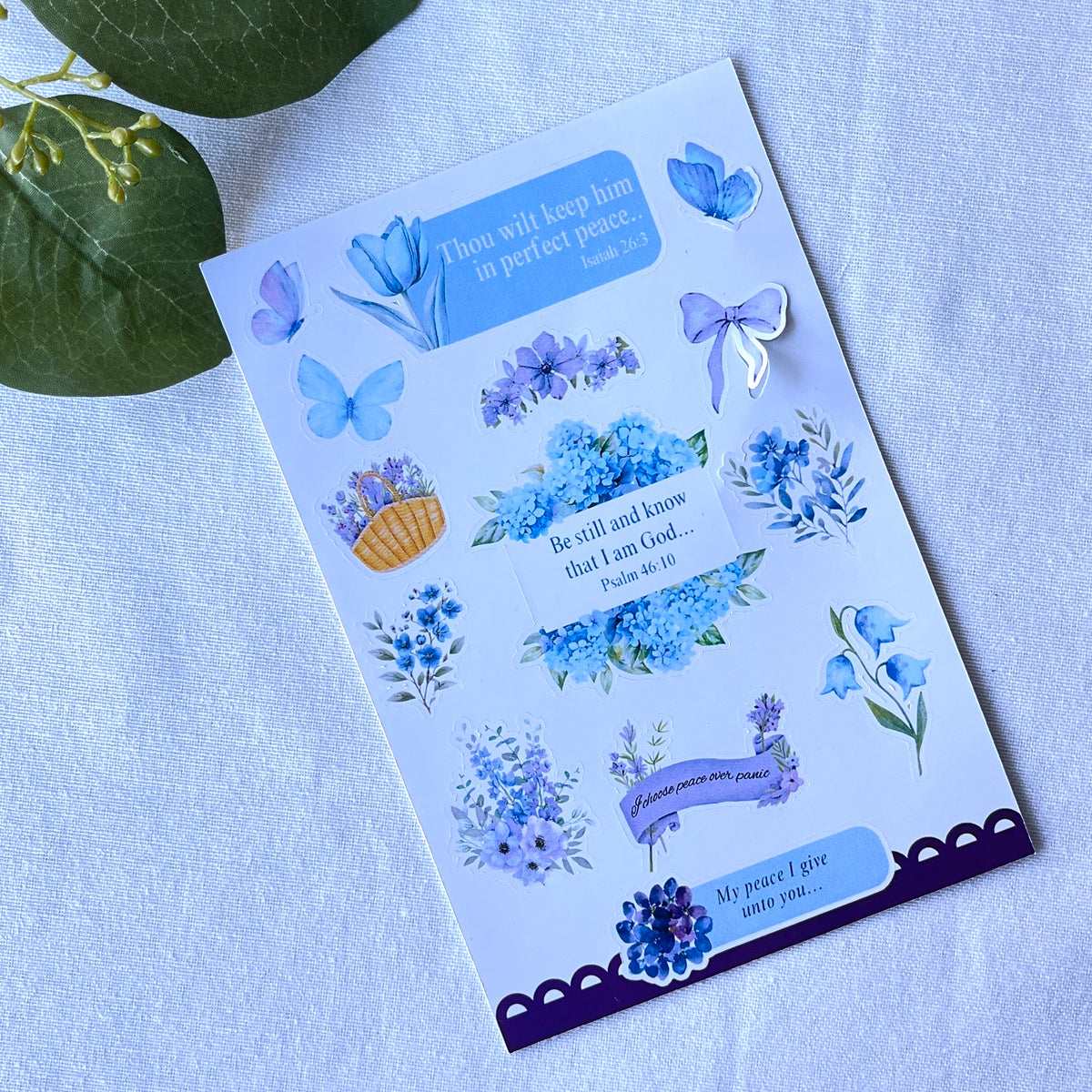 Peace Be Still Christian Sticker Sheet | Faith Stickers