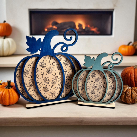Set of Two Seasonal Pumpkins