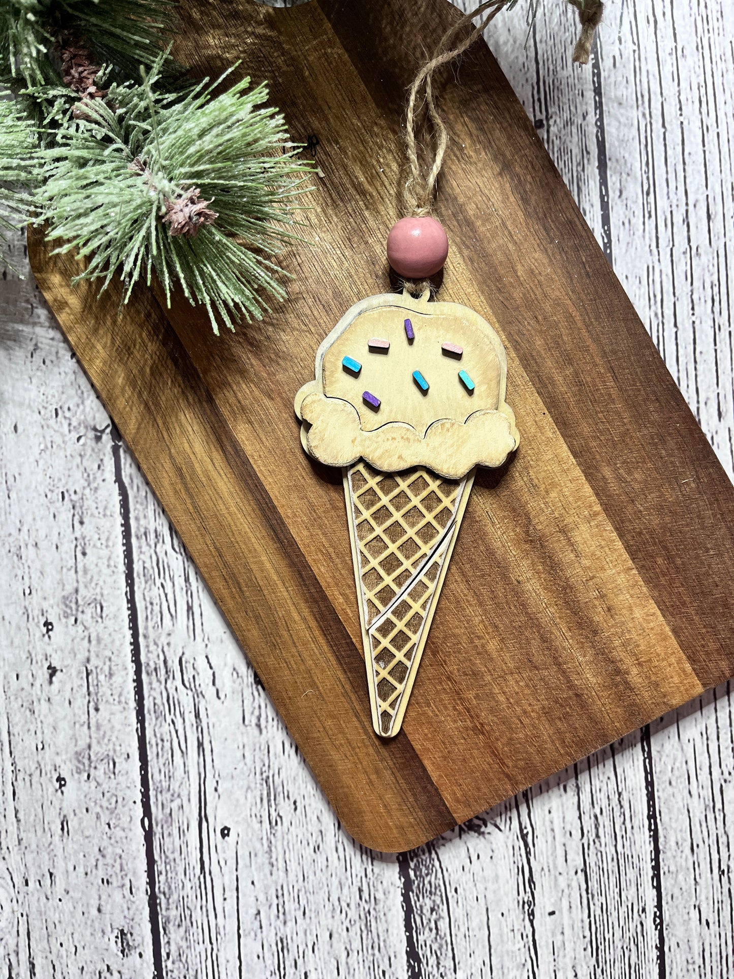 Single Scoop Ice Cream Ornament