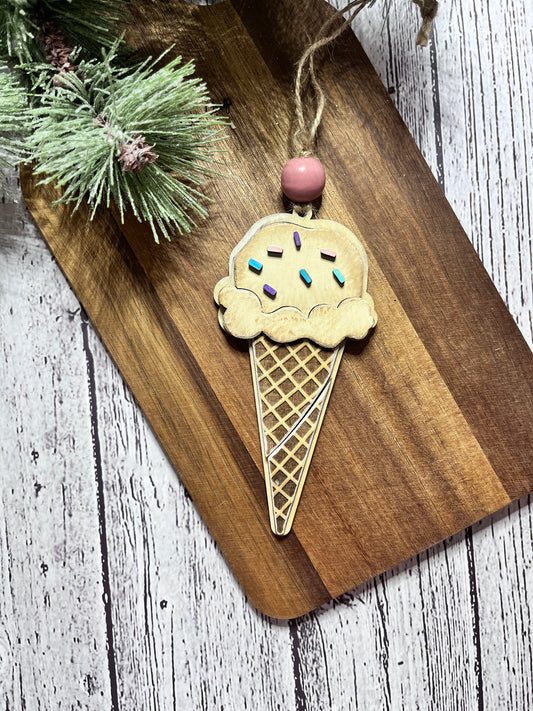 Single Scoop Ice Cream Ornament