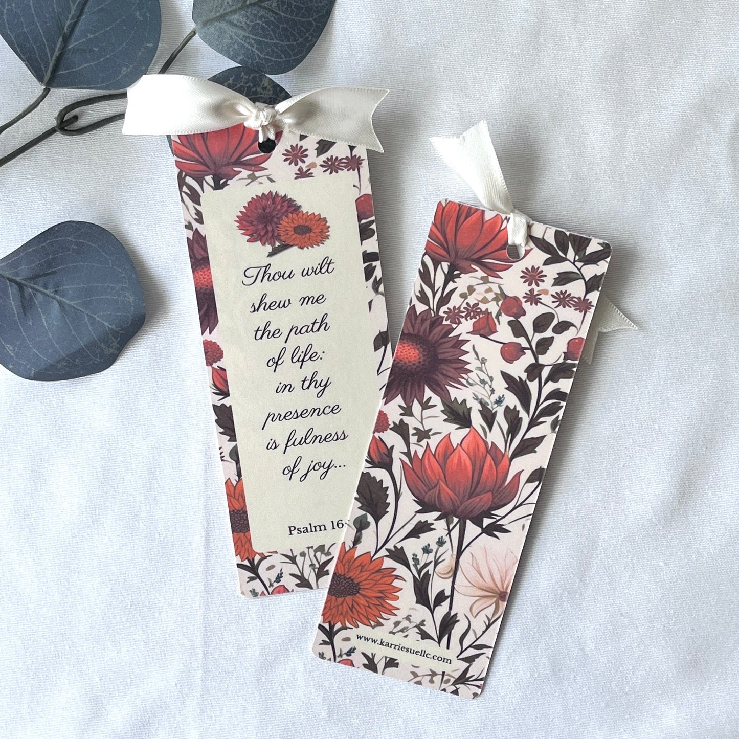 Autumn Scripture Bookmark | Floral Christian Bookmark