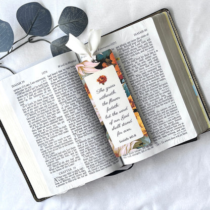 Autumn Scripture Bookmark | Floral Christian Bookmark