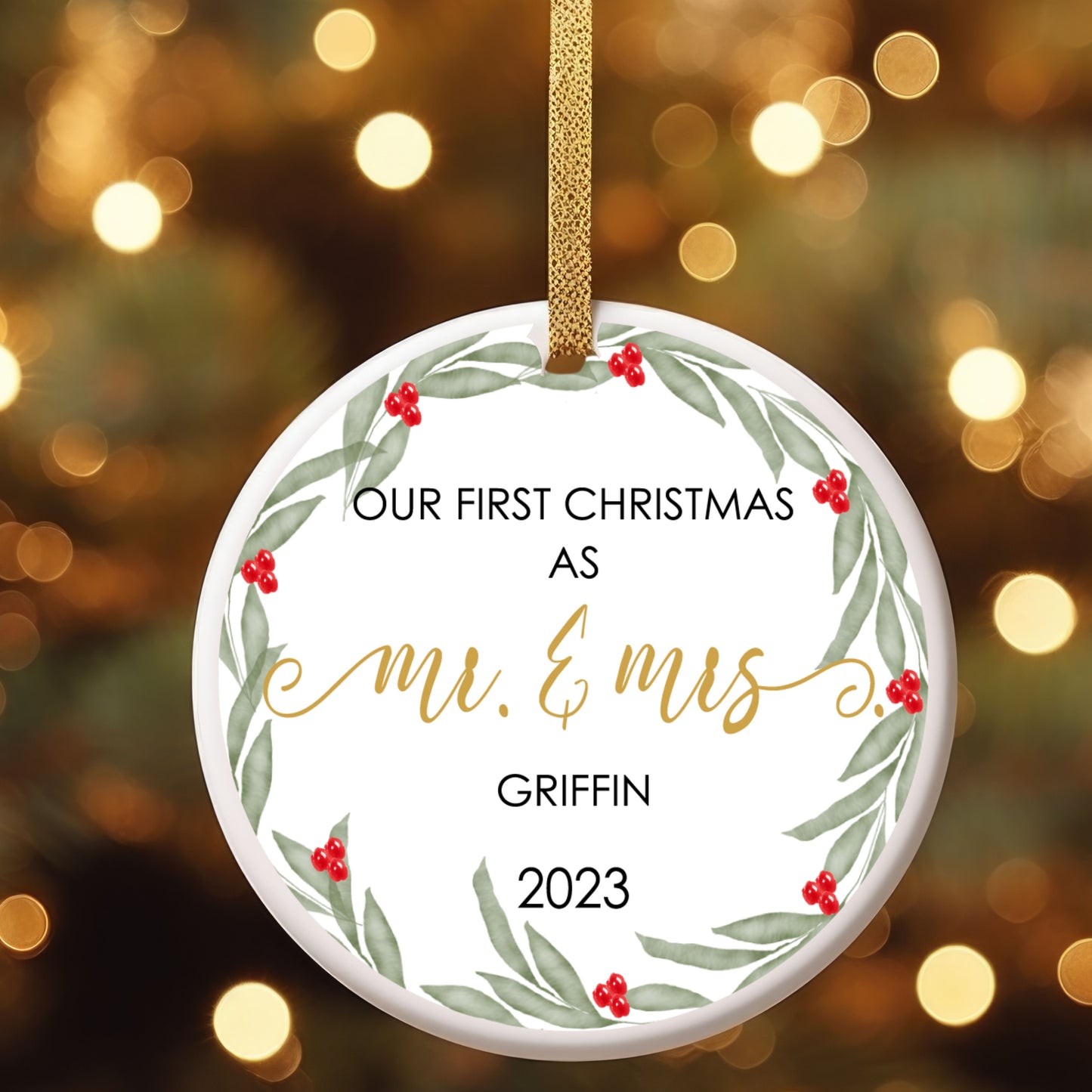 Our First Christmas Together Personalized Christmas Ornament