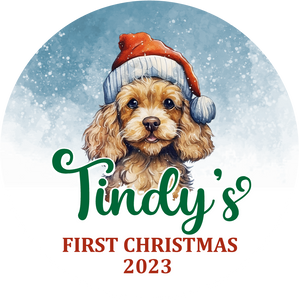 Puppy's First Christmas Personalized Christmas Ornament