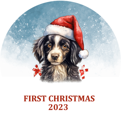 Puppy's First Christmas Personalized Christmas Ornament