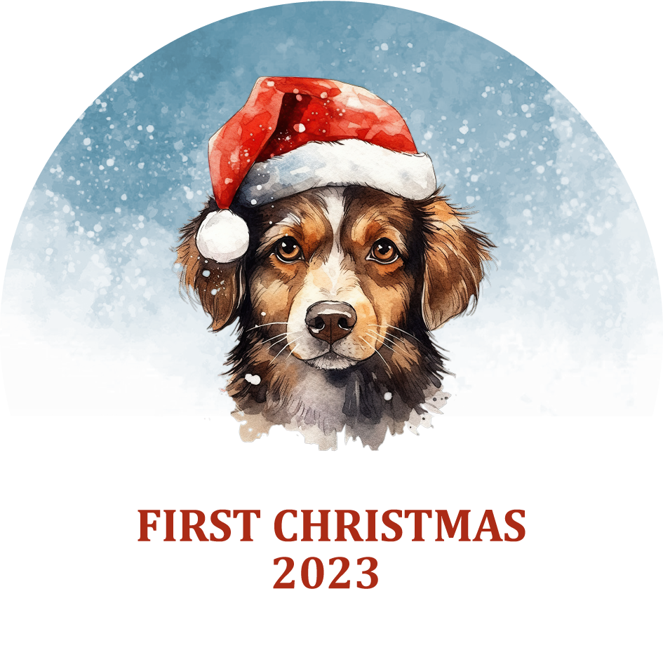 Puppy's First Christmas Personalized Christmas Ornament