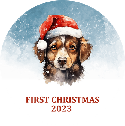 Puppy's First Christmas Personalized Christmas Ornament