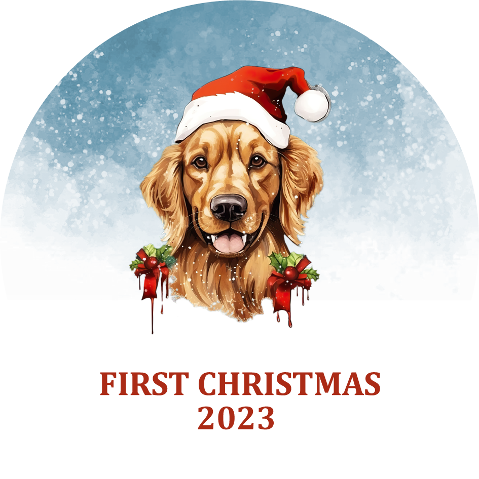Puppy's First Christmas Personalized Christmas Ornament
