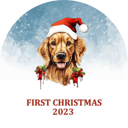 Puppy's First Christmas Personalized Christmas Ornament