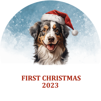 Puppy's First Christmas Personalized Christmas Ornament