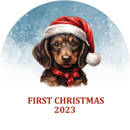 Puppy's First Christmas Personalized Christmas Ornament