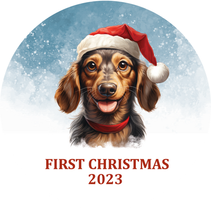 Puppy's First Christmas Personalized Christmas Ornament