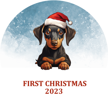 Puppy's First Christmas Personalized Christmas Ornament