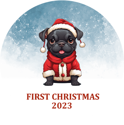 Puppy's First Christmas Personalized Christmas Ornament