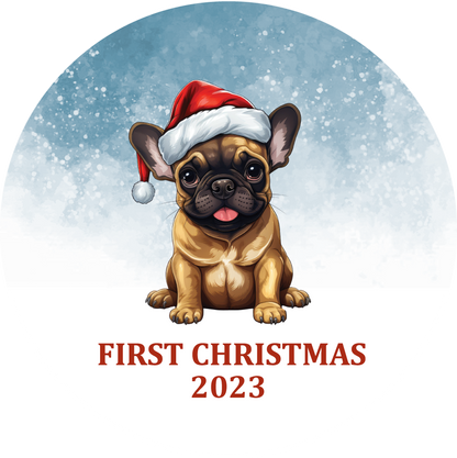 Puppy's First Christmas Personalized Christmas Ornament