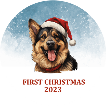 Puppy's First Christmas Personalized Christmas Ornament
