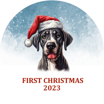 Puppy's First Christmas Personalized Christmas Ornament