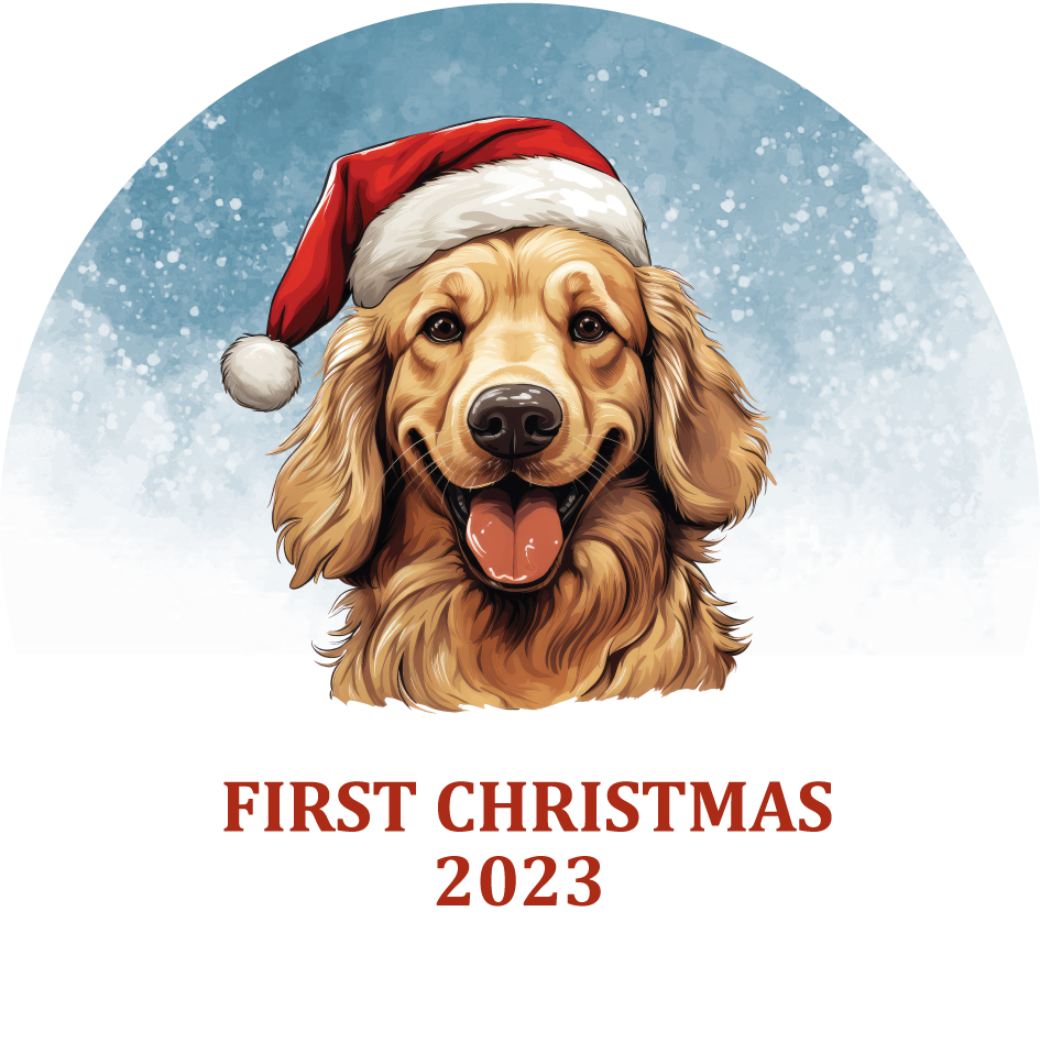Puppy's First Christmas Personalized Christmas Ornament