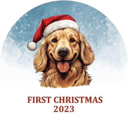 Puppy's First Christmas Personalized Christmas Ornament