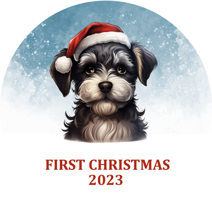 Puppy's First Christmas Personalized Christmas Ornament