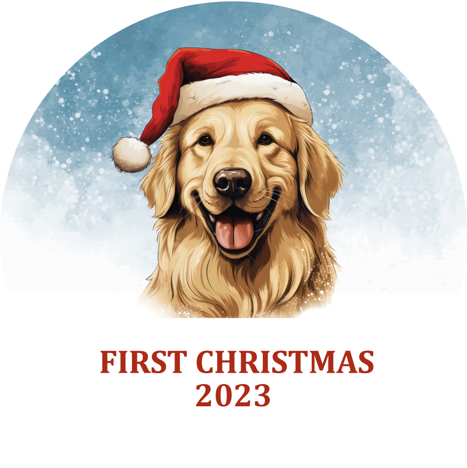 Puppy's First Christmas Personalized Christmas Ornament