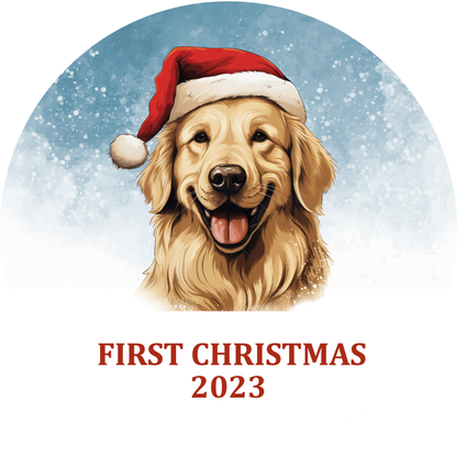 Puppy's First Christmas Personalized Christmas Ornament