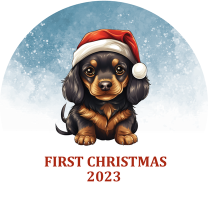 Puppy's First Christmas Personalized Christmas Ornament