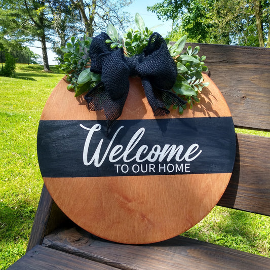 Welcome to Our Home Door Hanger