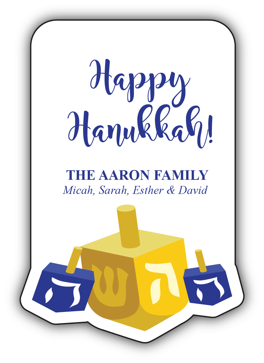 Happy Hanukkah Dreidel Food Gift Packaging Kit